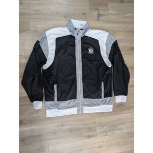 Zipway NBA Brooklyn Nets Track Jacket Men's 4XLT Black Gray Full Zip Big & Tall